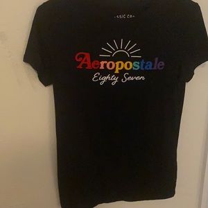 Aeropostale Girls Black Logo T-Shirt (Youth 10-12)